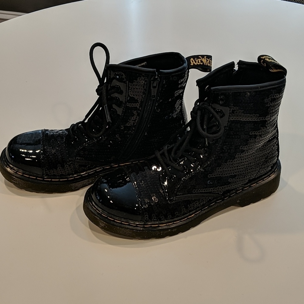Dr. Martens Junior Girl 1460 Pooch Sequin Boot - 3